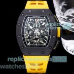 Swiss Replica Richard Mille RM011-FM GP Texas Ceramic Carbon Yellow Watch